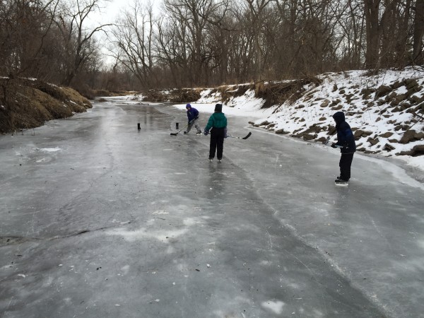 Playing Hockey on the Creek