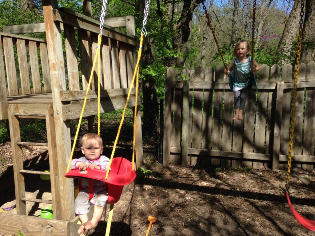 These girls love to swing!